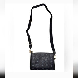 MCM Black and Blue Gray Crossbody Bag
